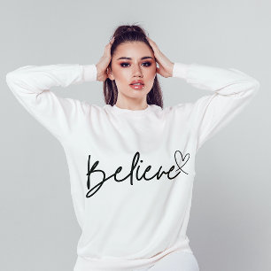 Motivierend Glaube Kalligraphie Script Minimalisti Sweatshirt