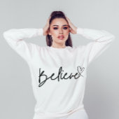 Motivierend Glaube Kalligraphie Script Minimalisti Sweatshirt