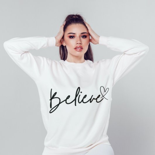 Motivierend Glaube Kalligraphie Script Minimalisti Sweatshirt