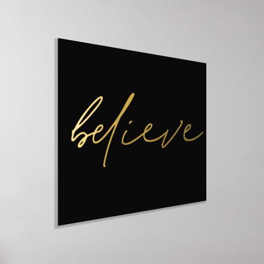 Motivierend Glaube Script Black Real Foil Prints Foliendrucke (Ablage )