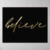 Motivierend Glaube Script Black Real Foil Prints Foliendrucke (Vorderseite)
