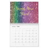 Motivierend Glitzer Typografie Schöne 12-monatige Kalender (Jan 2026)