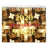 Motivierend Glitzer Typografie Schöne 12-monatige Kalender (Titelbild)