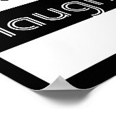 motivierend Glück Zitat Plakat fette Streifen (Ecke)