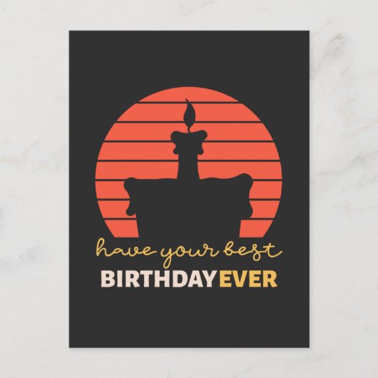 Motivierend Glückliche Geburtstagswünsche mit Kuch Postkarte (Vorderseite)