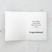 motivierend Glückwünsche Karte (Innenseite)