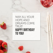Motivierend Glückwünsche zum Geburtstag Serviette (Beispiel)