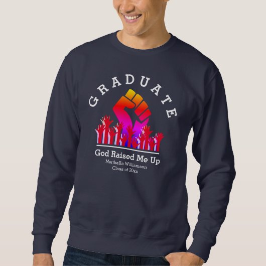 Motivierend GOTT HAT MICH DEN Individuelle Name-Gr Sweatshirt (Vorderseite)