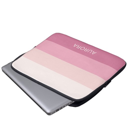 Motivierend Gradient Custom mit Name - Laptopschutzhülle (Vorne Knopf)