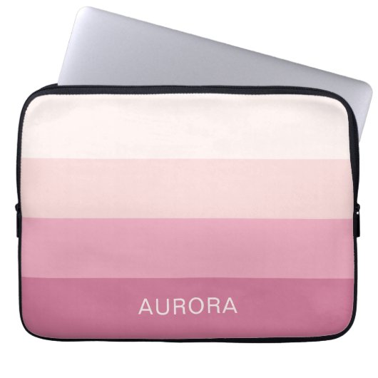 Motivierend Gradient Custom mit Name - Laptopschutzhülle (Vorderseite)