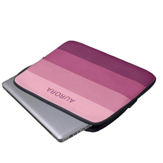 Motivierend Gradient Custom mit Name - Laptopschutzhülle (Vorne Knopf)