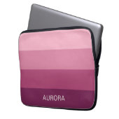 Motivierend Gradient Custom mit Name - Laptopschutzhülle (Vorderseite Links)