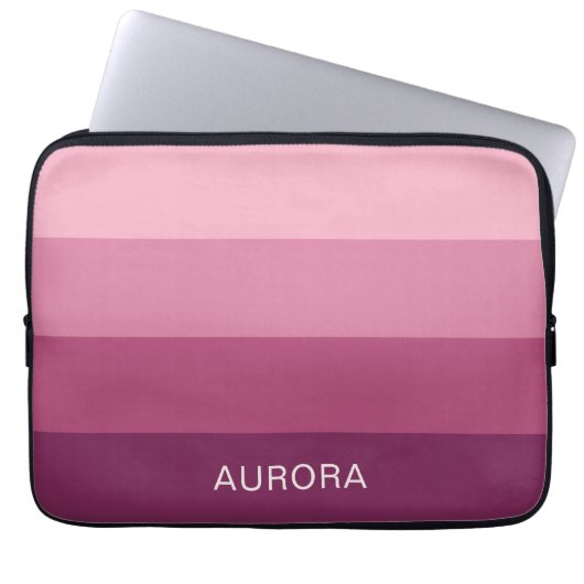 Motivierend Gradient Custom mit Name - Laptopschutzhülle (Vorderseite)
