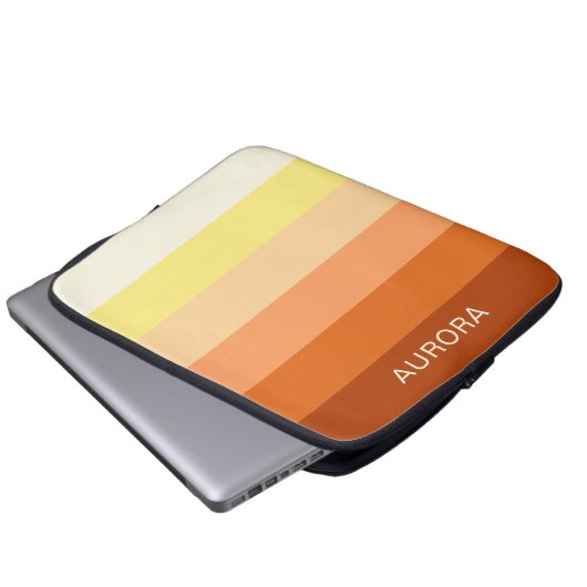 Motivierend Gradient Custom mit Name - Laptopschutzhülle (Vorne Knopf)