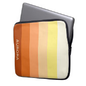 Motivierend Gradient Custom mit Name - Laptopschutzhülle (Vorderseite Links)