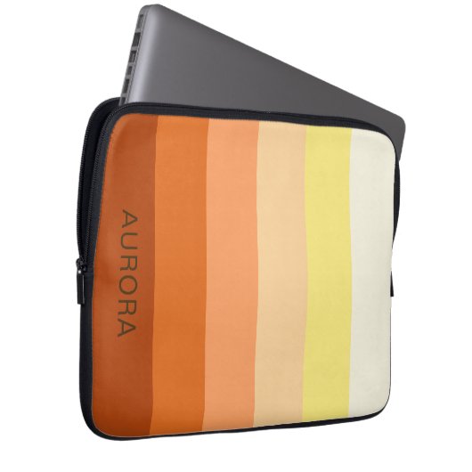 Motivierend Gradient Custom mit Name - Laptopschutzhülle (Vorne Rechts)