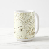 Motivierend Graffiti-Sonne - NEU Kaffeetasse (VorderseiteRechts)