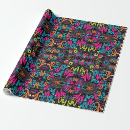 Motivierend Graffiti-Wrapping Geschenkpapier
