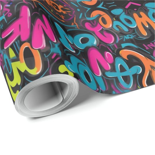 Motivierend Graffiti-Wrapping Geschenkpapier (Rolleneckpunkt)