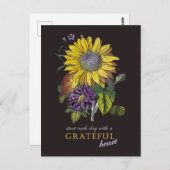 Motivierend Gratea Vintag Sunflower Bouquet Postkarte (Vorne/Hinten)