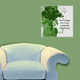 Motivierend Green Paint Spritzer Poster