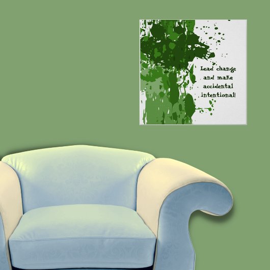 Motivierend Green Paint Spritzer Poster