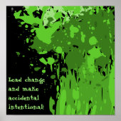 Motivierend Green Paint Spritzer Poster (Vorne)
