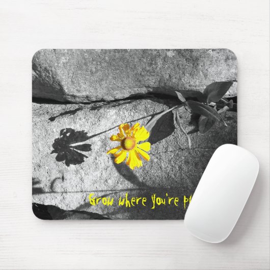 Motivierend "Grow where you re pflanzed" Mousepad (Mit Mouse)