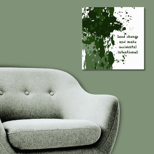 Motivierend grün gestrichener Spritzer Poster