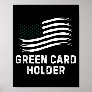 Motivierend Grün-Karte-Holder Celebration Usa Wom Poster