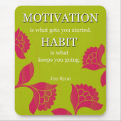 Motivierend grünes Mousepad (Vorne)