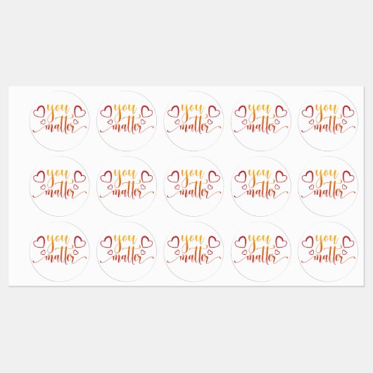 Motivierend Gruppe von 3 Aufklebern "You Matter" Etiketten (Blatt)