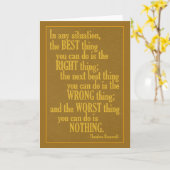 Motivierend Grußkarte "Do Something" Zitat Karte (Gelbe Blume)