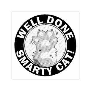 Motivierend, gut ausgeführte Smarty Cat Niedliche Permastempel