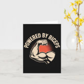 Motivierend Gym-Spaß Biceps Gains Powered Karte (Gelbe Blume)