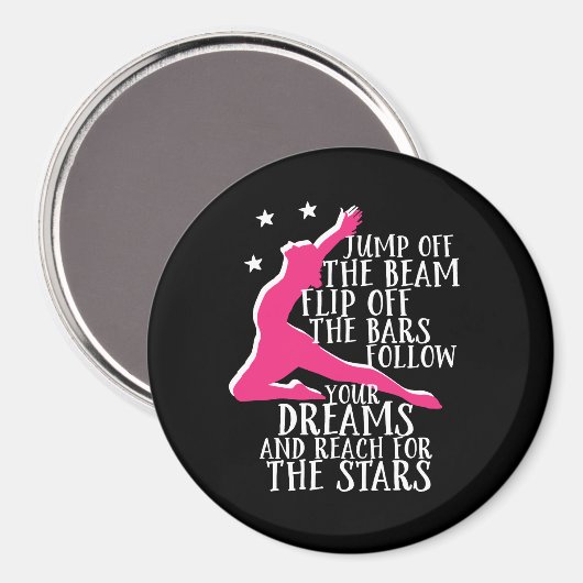 Motivierend Gymnastik Zitat Gymnastik Athleten Magnet (Vorderseite/Rückseite)