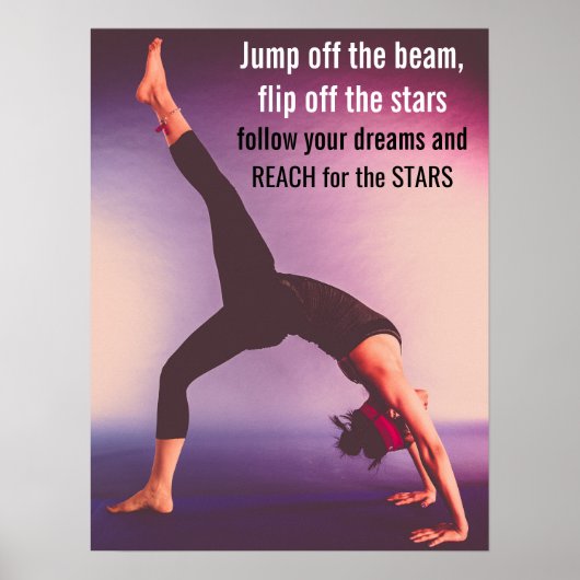 Motivierend Gymnastikangebot Poster (Vorne)