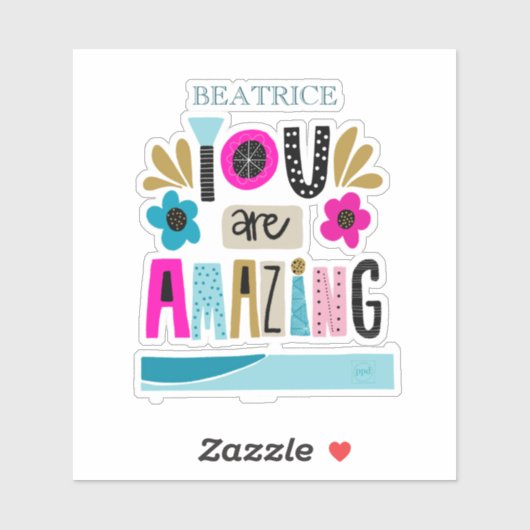 Motivierend handgeschriebenes Zitat individuell an Aufkleber (Blatt)