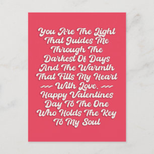 Motivierend Happy Valentines Day zitiert Redewendu Postkarte