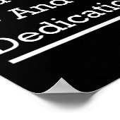 Motivierend harte Arbeit und Dedication Poster (Ecke)