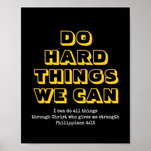 Motivierend | HARTE DINGE, DIE WIR KÖNNEN | CHRIST Poster (Vorne)