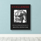 motivierend Herausforderung Leinwanddruck (Insitu (Holzboden))