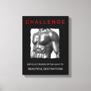 motivierend Herausforderung Leinwanddruck