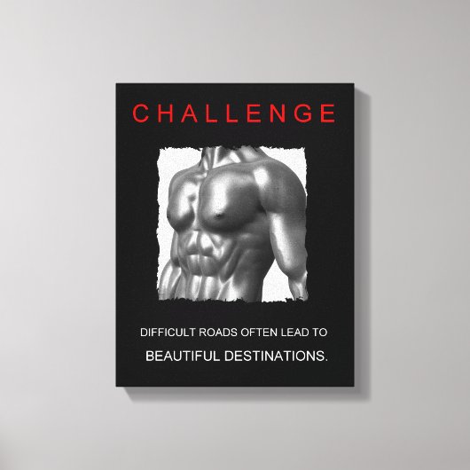 motivierend Herausforderung Leinwanddruck (Vorderseite)