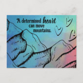 Motivierend Herz kann Berge bewegen Farbe Ombre Postkarte (Vorderseite)