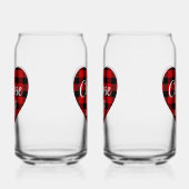 Motivierend Herz und Kariertes Rotes und Schwarzes Dosenglas (Rechts)