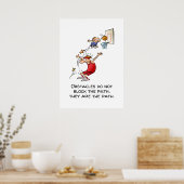 Motivierend Hindernisse sind der Pfad-Cartoon Poster (Küche)