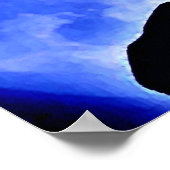 Motivierend Howling Wolf & Blue Moon Poster (Ecke)