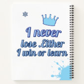 Motivierend_I verlieren niemals entweder ich gewin Notizblock (Rückseite)