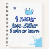 Motivierend_I verlieren niemals entweder ich gewin Notizblock (Vorderseite)